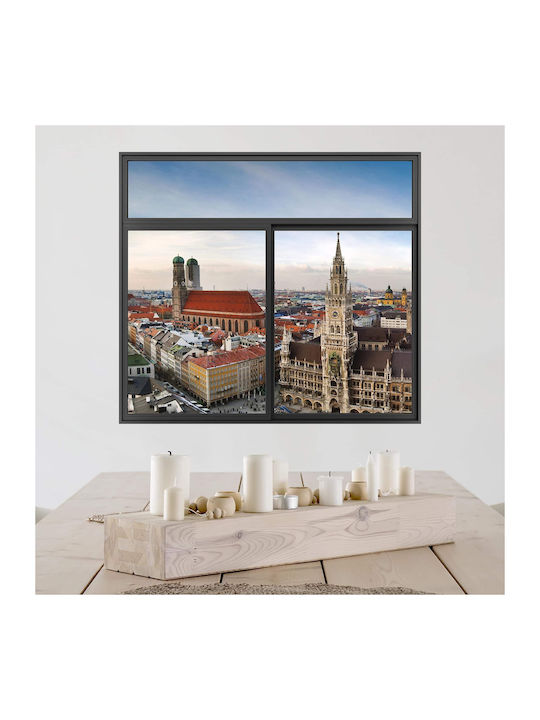 Dreidimensionales Wandsticker München Deutschland 100x111cm