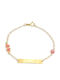 Goldjewels Kids Bracelet ID from Gold 9K with Evil Eye & Heart