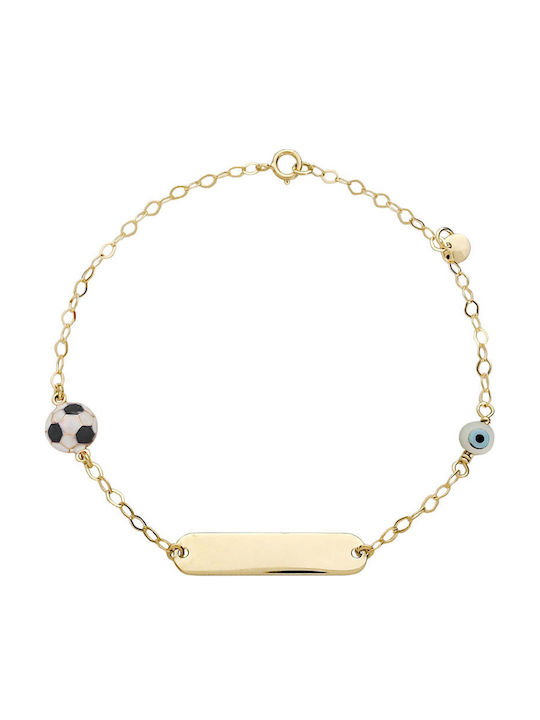 Goldjewels Kids Bracelet ID from Gold 9K