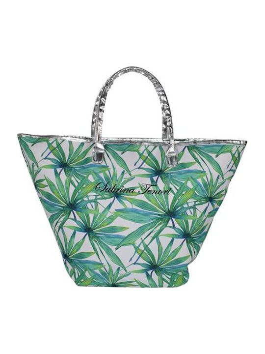 Due esse Geantă De Plajă Din Material Textil Verde