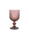 Ankor Set of Glasses White Wine / Water / Cocktail/Drinking made of Glass in Purple Color Stemmed 235ml 6pcs