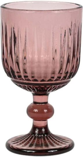 Ankor Set of Glasses White Wine / Water / Cocktail/Drinking made of Glass in Purple Color Stemmed 235ml 6pcs