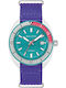 Bulova Men's Watch 41mm Battery with Purple Fabric Strap