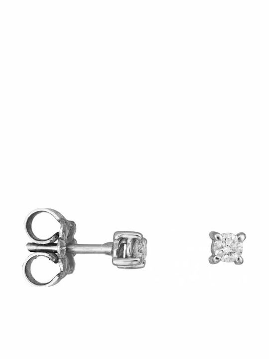 Set Earrings made of White Gold with Diamond