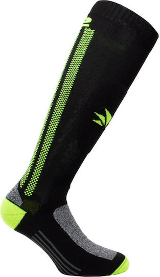 Six2 Mot 2 Carbon Long Yellow Cycling Socks