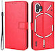 Halterung Brieftasche Synthetisches Leder Rot (Nothing Phone 1)