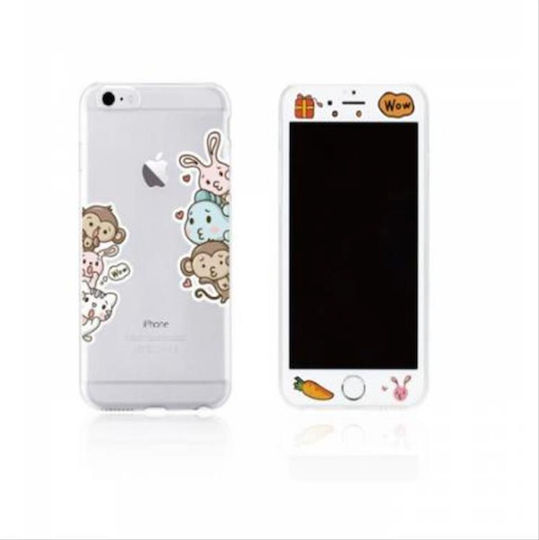 WK Задна корица Закалено стъкло / Силикон (iPhone 6/6s - iPhone 6/6s)