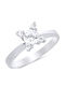 Goldjewels Μονόπετρο από Λευκόχρυσο 14K με Ζιργκόν