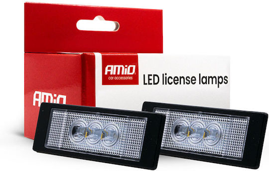 AMiO Светлини за регистрационната табела LED за BMW E87 / M6 Citroen DS Fiat Multipla / Marea Mini Коопер / Клубман / Сънародник / Пейсмън за lancia Гама 1бр