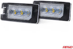 AMiO Φώτα Πινακίδας Led για BMW E46 / M3 / E90 / E91 / E92 / E39 / M5 / E60 / F10 / X1 / X3 / X4 / X5 / X6 / M4 Mini Cabrio