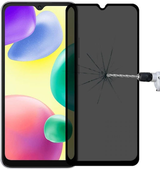 Leewello Privacy Full Face Tempered Glass Μαύρο (Galaxy A02s)