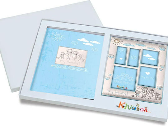 Slevori Silver Children's Photo Frame Album Family Design 19.3x25.9985-924awm+al-b