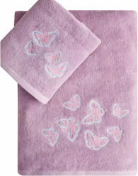 Kentia Set of baby towels 2pcs Niobi Lilac Weight 450gr/m²