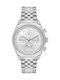 Ferro Men's Watch Battery with Silver Metal Bracelet
