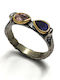 Paraxenies Ring with Stones made of Silver Gold Plated