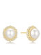 Ania Haie Stud Earrings Made of Silver Gold Plated with Stones & Pearls