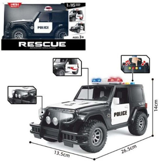Trademarkt Mașinuță 1:16 De Poliție Pull Back Pentru 3+ Ani