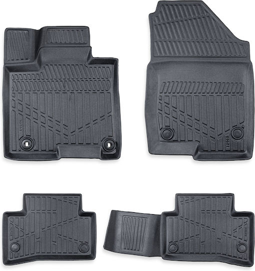 Комплект Отпред И Отзад Килими За Кола 4 Части Тип Car Mats За Hyundai Kona 2023 Черни