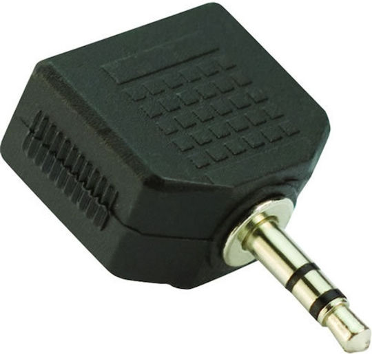 VCOM Конвертор 3.5mm мъжки към 3.5mm мъжки Черен 1бр CA511