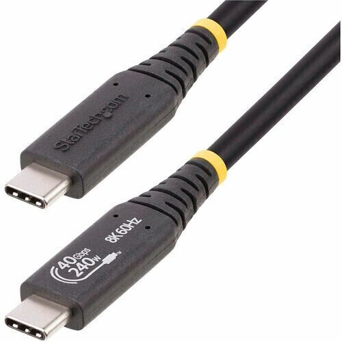 StarTech USB 2.0 Cable USB-C male - USB-C 240W PD Μαύρο 1m 1M-40G-USB4-CABLE