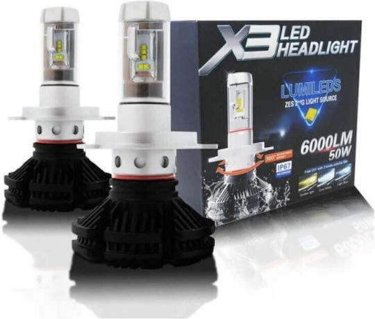 Lămpi Autoturismului & Motocicletei H11 LED 6000K Alb rece 32V 50W 2buc