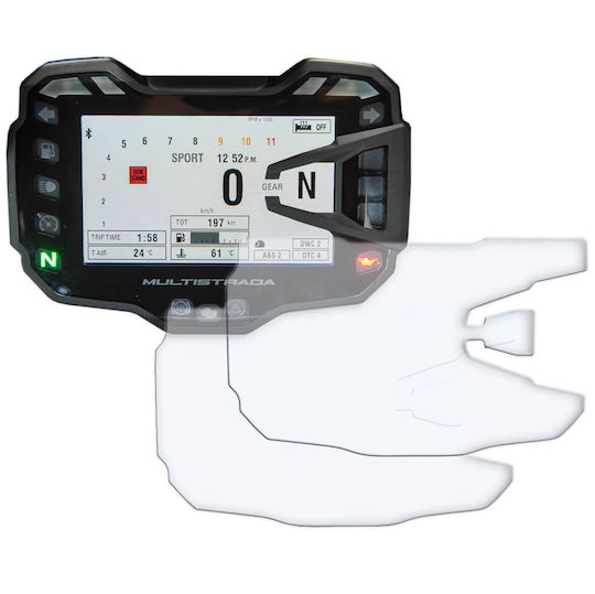 Speedo Angels Protecție instrumente motocicletă Ducati Multistrada Transparent