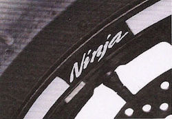 Kawasaki Ninja White Wheel Sticker