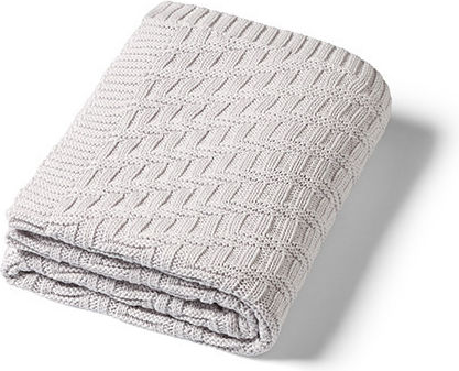 Babyono Decke Wickeltücher für Kinderzimmer Gestrickt Gray 75x100cm
