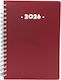 Ydrogeios Daily Planner 2026 Burgundy Spiral 17...