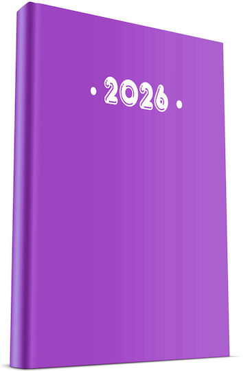 Globe Daily Diary Pvc 2026 Purple 15x21 0312