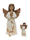 Due esse Christmas Figure Illuminated White Ceramic Cherub 30cm 2 Designs