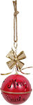 Due esse Christmas Hanging Bell Red Gold Bow Me...