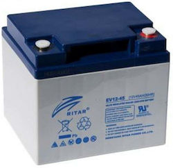Ritar Power Ev12-45 Rechargeable Battery 12v 45ah Agm F4 M6 F11 M6 Connectors