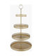 Zaros Metallisch Etagere Gold 1Stück