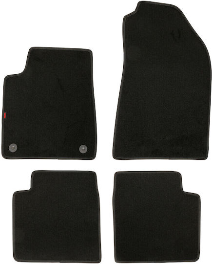 Lampa Set of Front and Rear Mats 4pcs for Citroen C3 Aircross Black