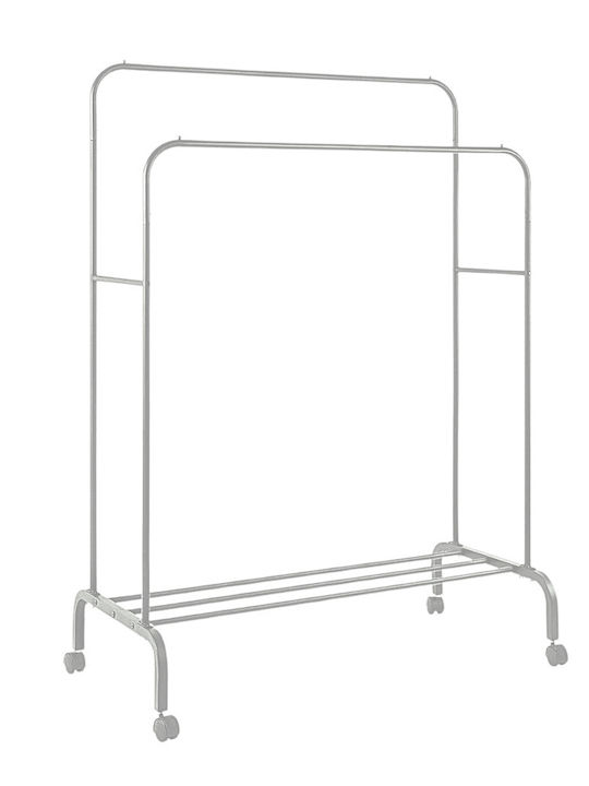 Uncle George Rollbar Kleiderständer Weiß 110x55x150cm Uncle George Rollbar Kleiderständer Weiß 110x55x150cm