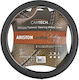Car Steering Wheel Cover with Diameter 40cm Leather Black with Black Stitching