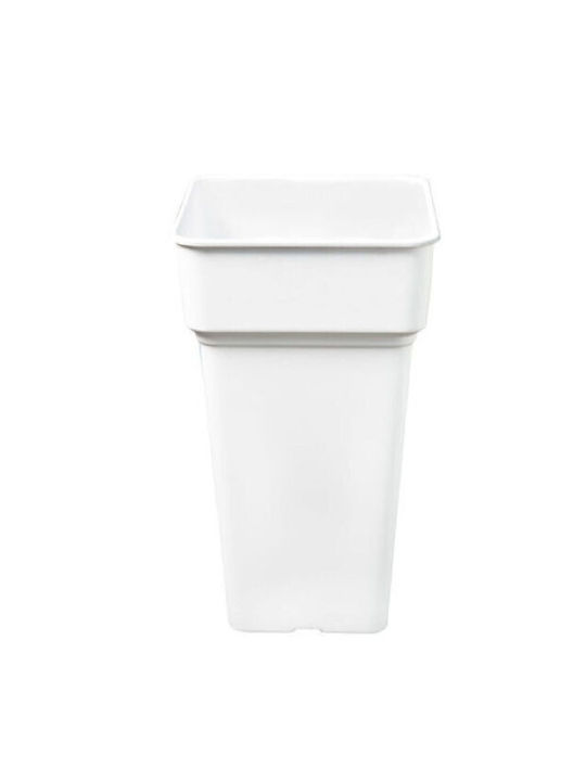 Micplast Daiquiri Pot White with Saucer 30x30x52cm.