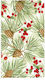 Χαρτοπετσέτες Guest Evergreen Berries White 10.8x19.8cm Caspari 15 Tεμάχια