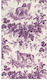 Guest Hunting Toile Aubergine Napkins 10.8x19.8cm Caspari 15 Pieces