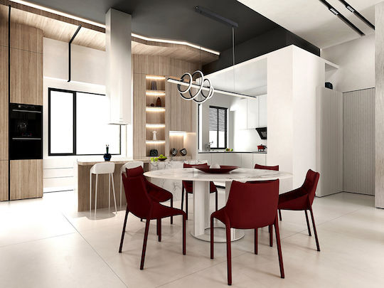 Tornado Adjustable Pendant Light Black 98x25x25cm