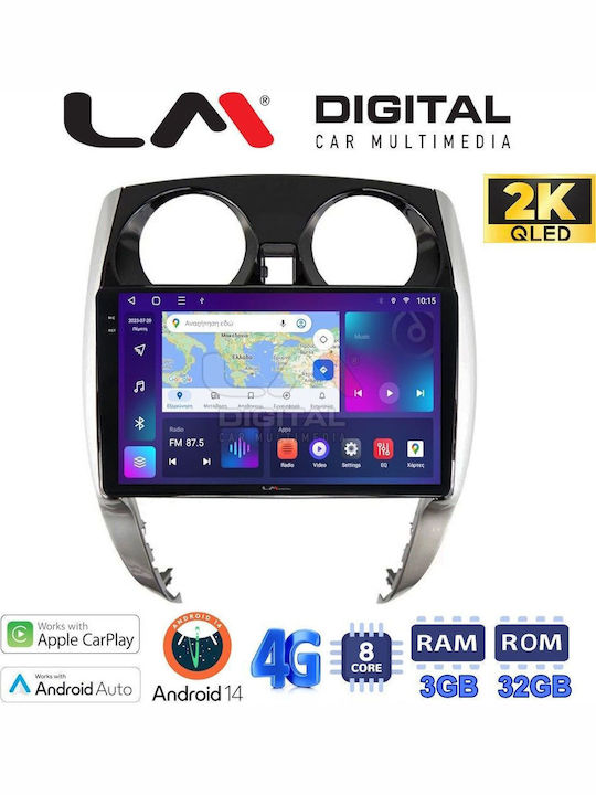 LM Digital Car Audio System for Nissan Note 2013 > 2020 (Bluetooth/USB/WiFi/GPS/Apple-Carplay/Android-Auto)