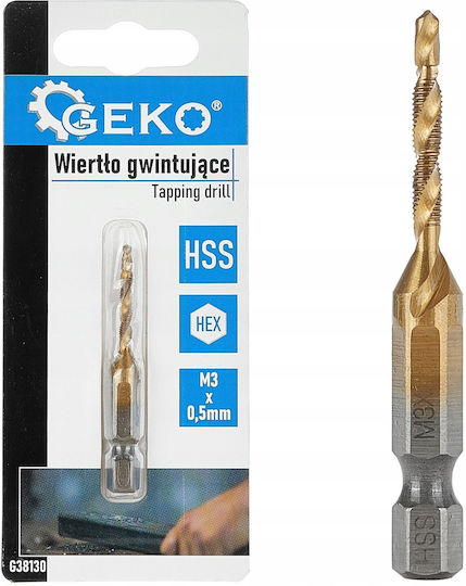 Geko Drill HSS Titanium with Hexagonal Shank for Metal