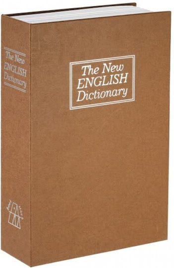Portable Book Safe Arte Ts0309 23.5x15.5x5.5 cm Brown