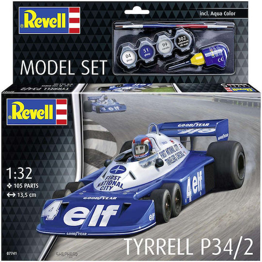 Revell Tyrrell P34/2 6-Rädriges Auto Modellbausatz 1:32 Kunststoff 13,5 cm
