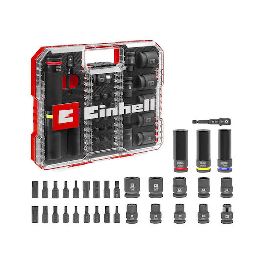 Set Biți & Chei Tubulare Rezistente la Impact 32 Bucăți Einhell 49109288 49109288