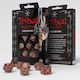 Tribal Dice Set Shimmering Red & Beige