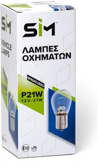 Lamps Car P21W 12V / 12-21V 21W 1pcs
