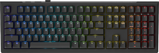 Ducky One X Безжичен Гейминг Механична Клавиатура с RGB подсветка (Международен Английски) Черен