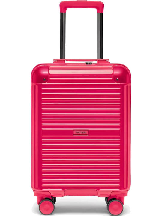 Puccini Dallas Cabin Hard Red Suitcase with 4 Wheels Height 54cm